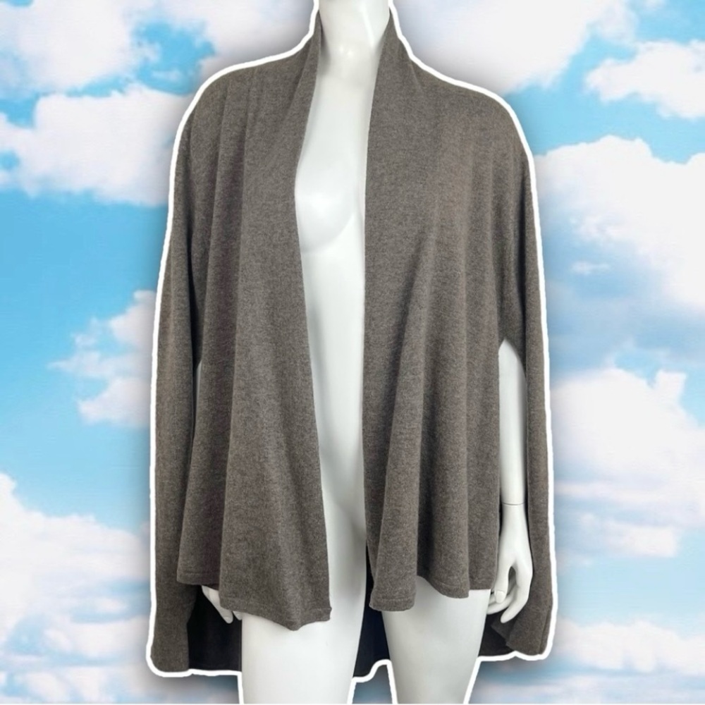 NWOT RAFFI Oversized Asymmetrical Cocoon Cashmere Cardigan Sweater Lagenlook